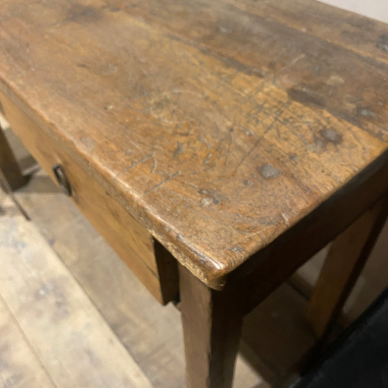 Teak side table w/ 2 drawers (W90cm | D39cm | H71cm)