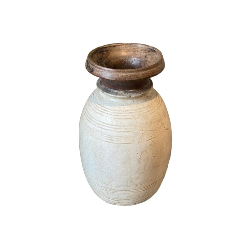 HAND CARVED NEPALESE GHEE POT | H31cm