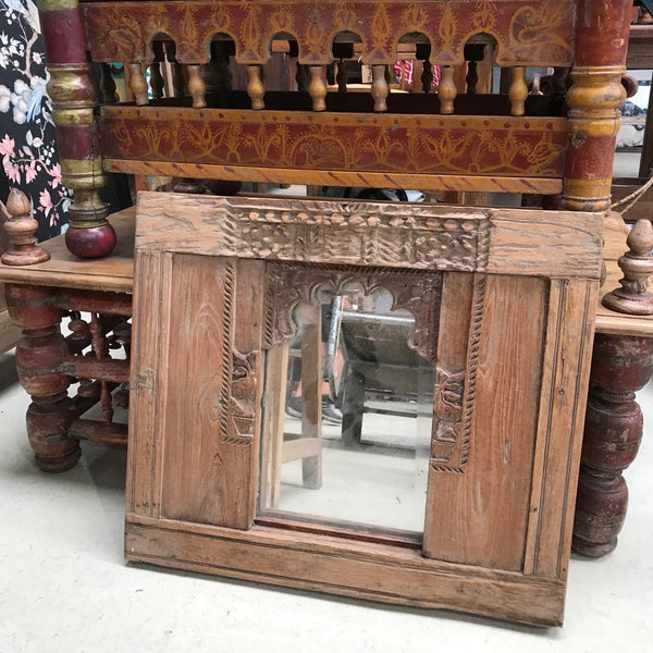 Rustic carved mirror