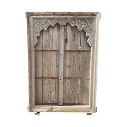 Antique Indian Haveli Mansion Door in Mihrab Frame (H208cm | W138cm)