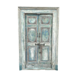 Vintage Anglo-Indian Door in frame (H220cm | W126cm)