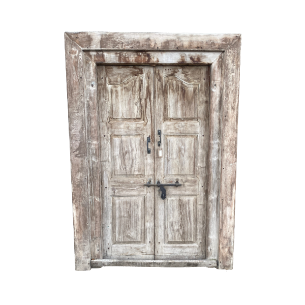 Vintage Indian mansion teak doors (H210cm | W146cm)