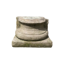 Antique Carved Stone Pillar Base Plant Stand Plinth (w42cm x h28cm)