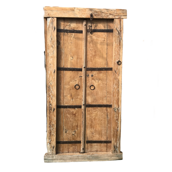 Antique Indian Door in frame (H210cm | W102cm)