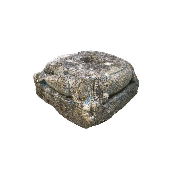 Antique stone pillar base | ø38cm