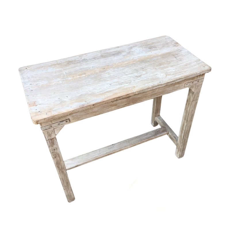 Vintage rustic painted kitchen side table