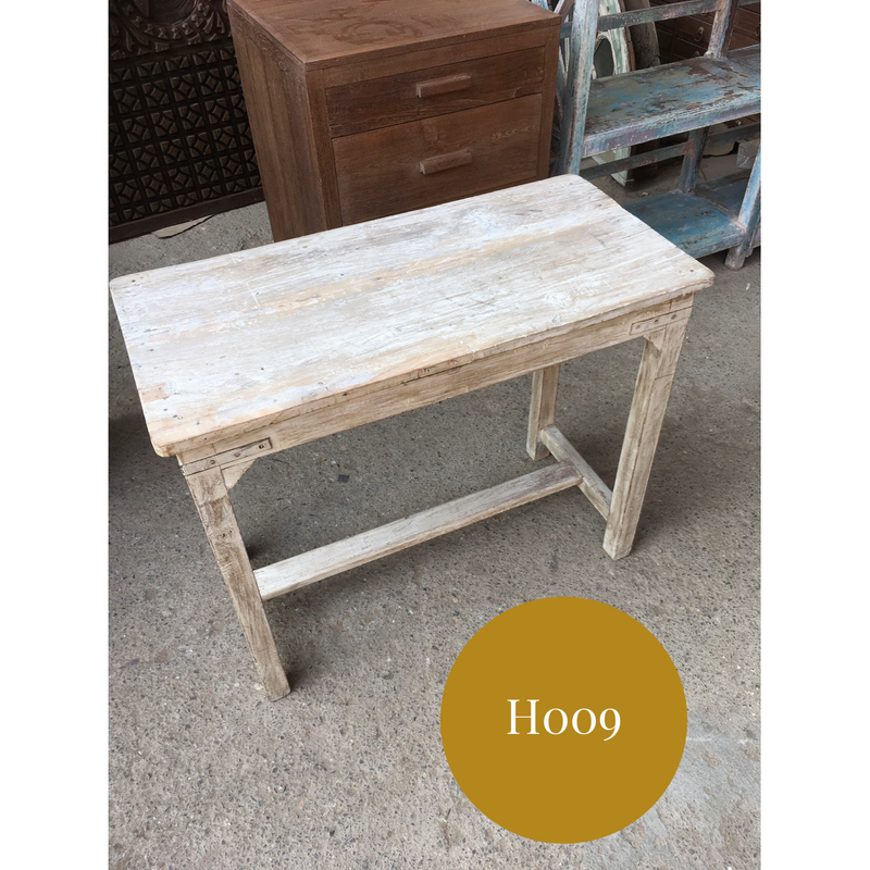 Vintage rustic painted kitchen side table