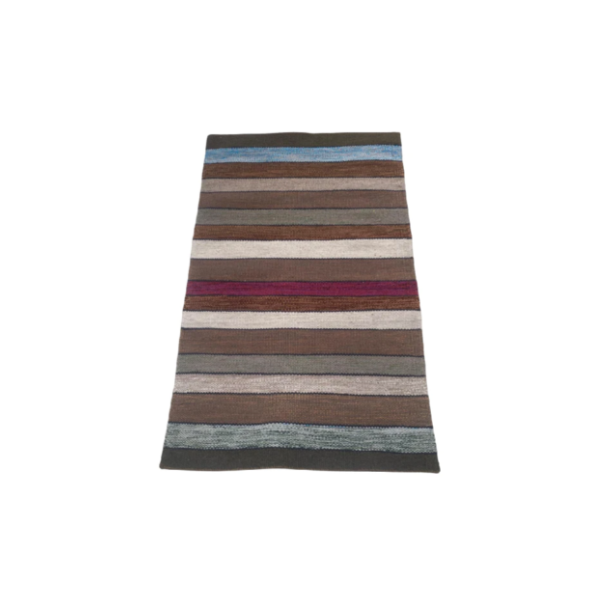 Flat weave carpet rug hand made in India (150cm x 90cm)