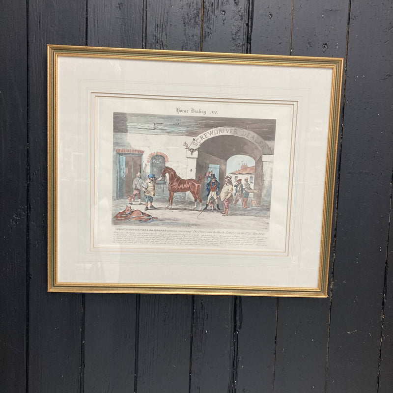 Horse Dealing No.1 Coloured Engraving