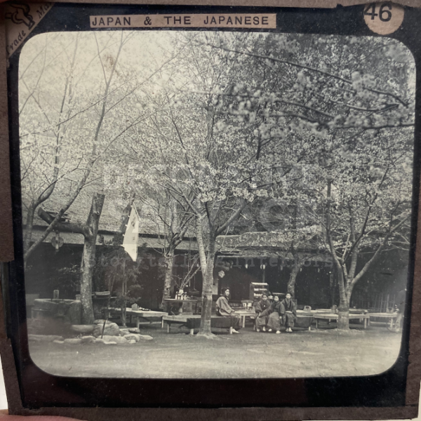 Lantern Slide | Tea House at Oyeno Park, Japan (ca 1890s)