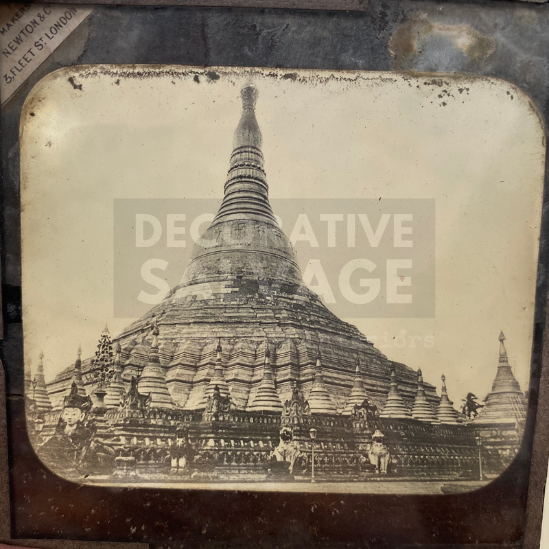 Lantern Slide | The Shive Dagon Pagoda, Burma (ca 1890s)