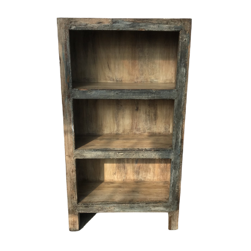 Rustic reclaimed wood 3 tier shelving | bookcase (D+W)
