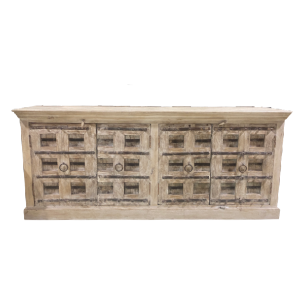 Farmhouse Style Metal Banded Studded Sideboard (W204CM | H102CM)