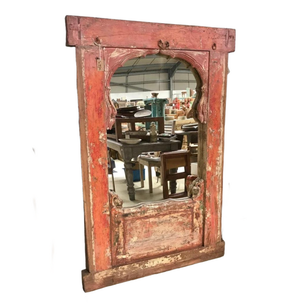 Salvaged Indian window frame mirror (H175cm | W107cm)