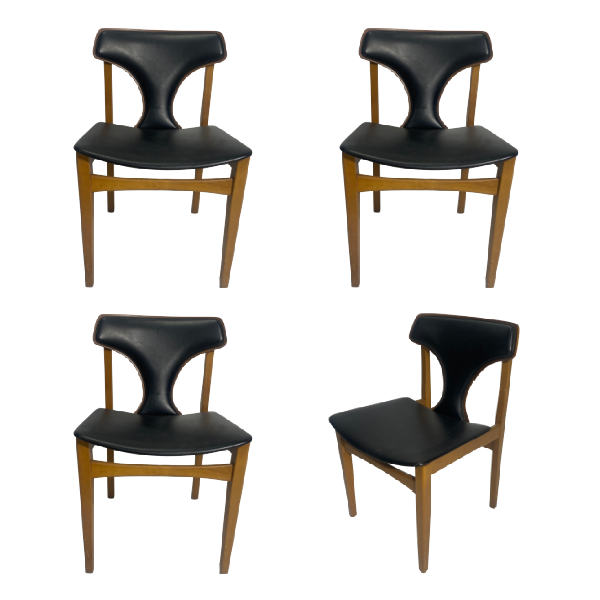 4 x Vintage 1960s Nathan Teak Dining Chairs