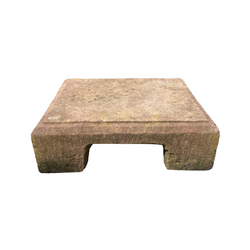 Antique Carved Stone Bajot Table Plant Stand Plinth (w48cm x h42cm)