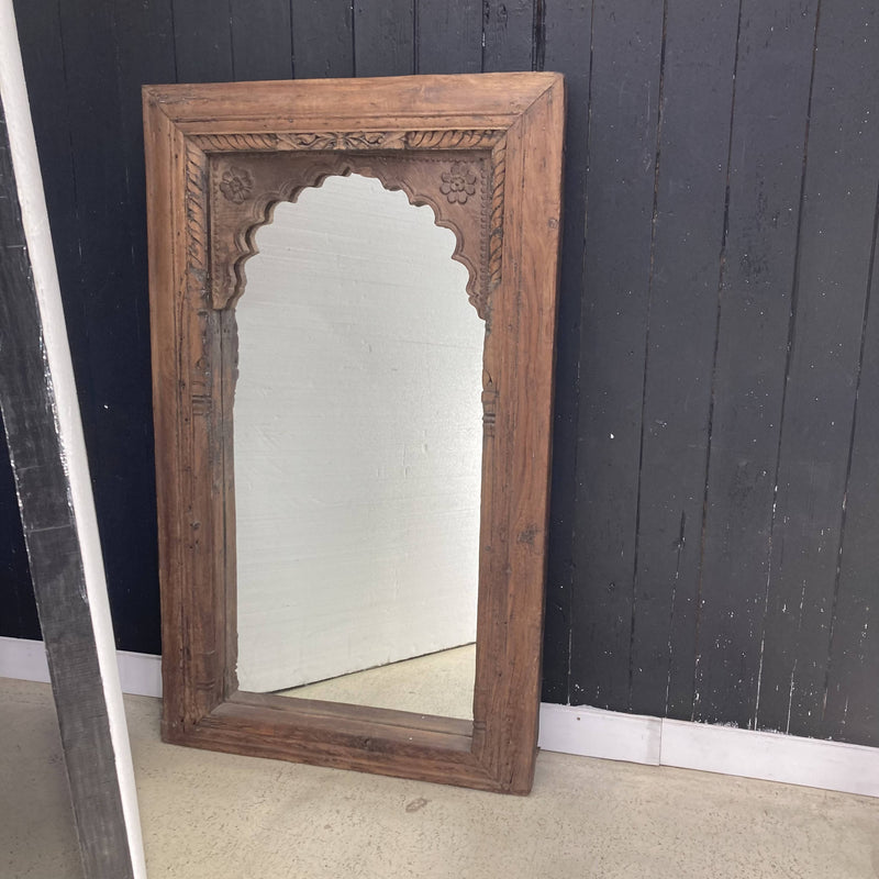 Antique Indian Window Frame Mirror