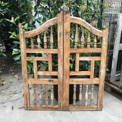 Vintage Indian Teak Garden Dog Gate - H130cm | W100cm