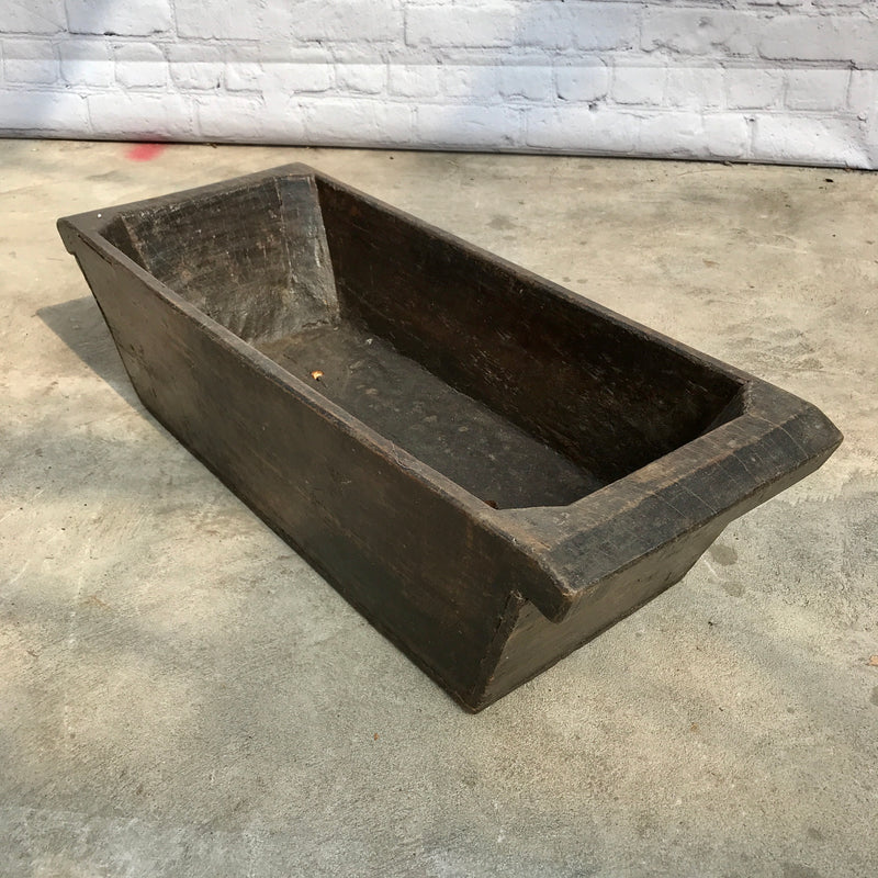 Vintage teak wood trough planter | W78CM D31CM