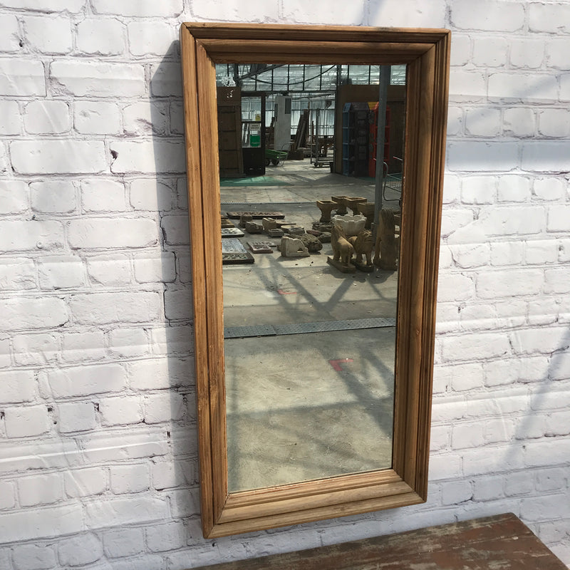 Rustic wood mirror from India
