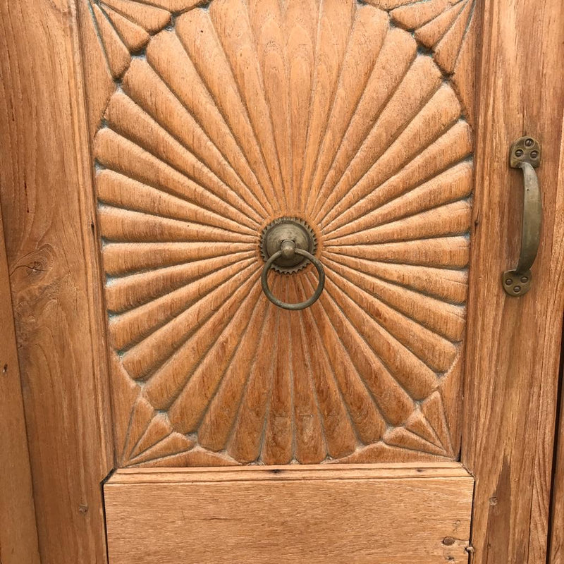 Vintage Indian Carved Teak Door (H218cm | W136cm)