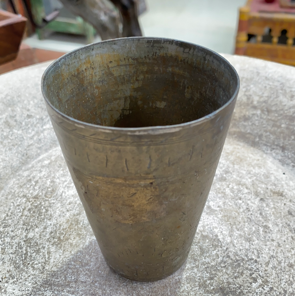 Vintage "Lassi" Cup • Brass (H10.5cm | D7.5cm)