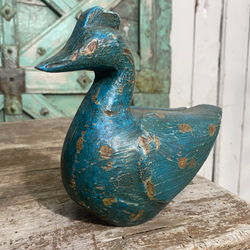 Decorative Carved Wood Duck Statue