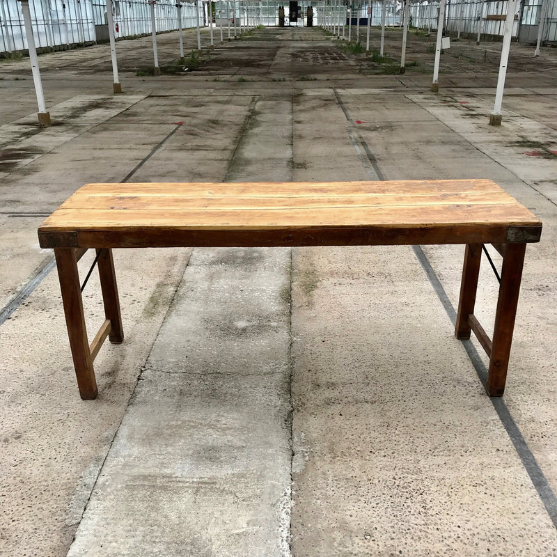 VINTAGE FOLDING TRESTLE TABLE FOR EVENTS (W183cm | H77cm)