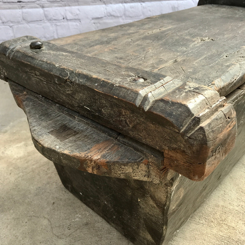VINTAGE INDIAN TRIBAL RICE STORAGE CHEST