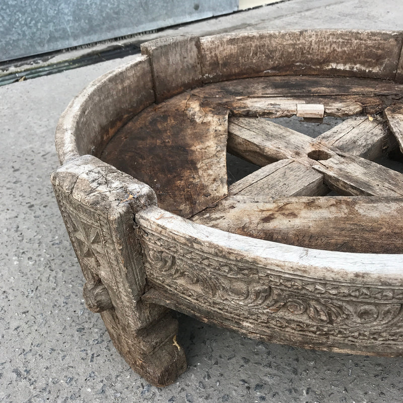 Antique Indian Chakki Table Planter (DIAM Ø72CM | H29CM)