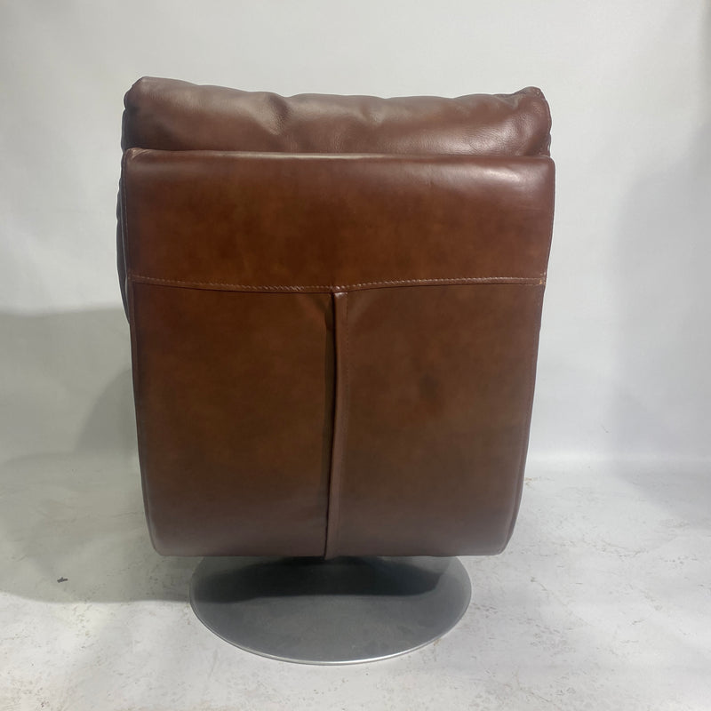 A Danish Scandinavian Style Leather Easy Recliner Armchair