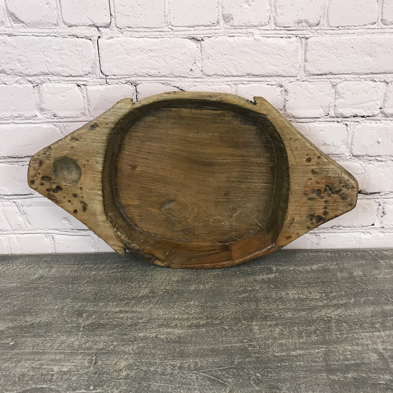 Vintage teak Indian hand carved bowl | ø39cm | 45676a