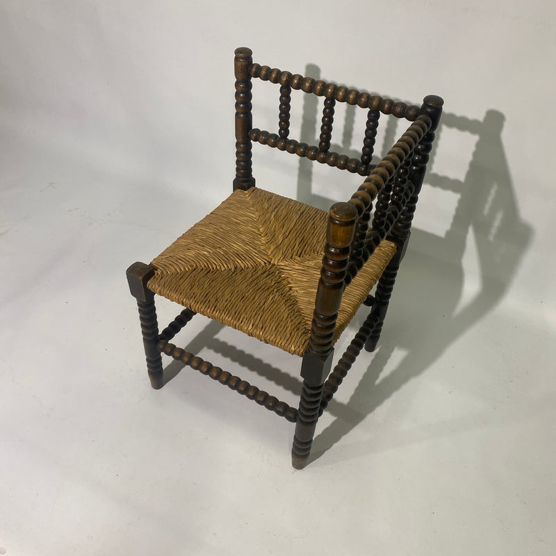 Arts & Crafts Bobbin Turned Corner Chair