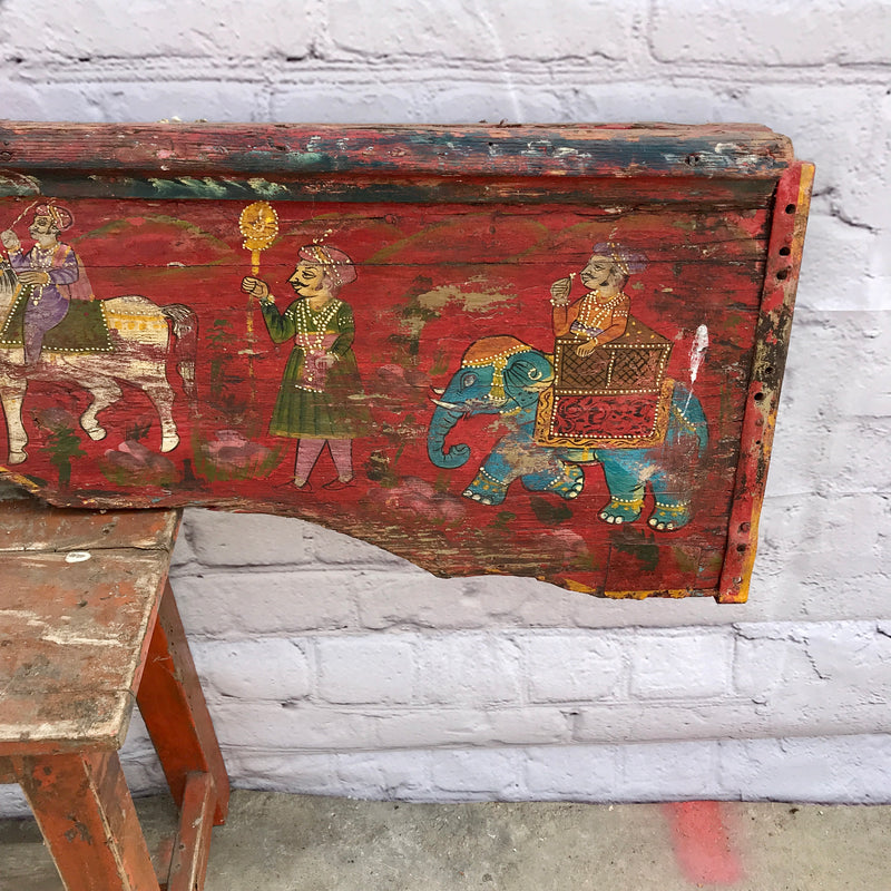 Indian hand painted architectural lintel