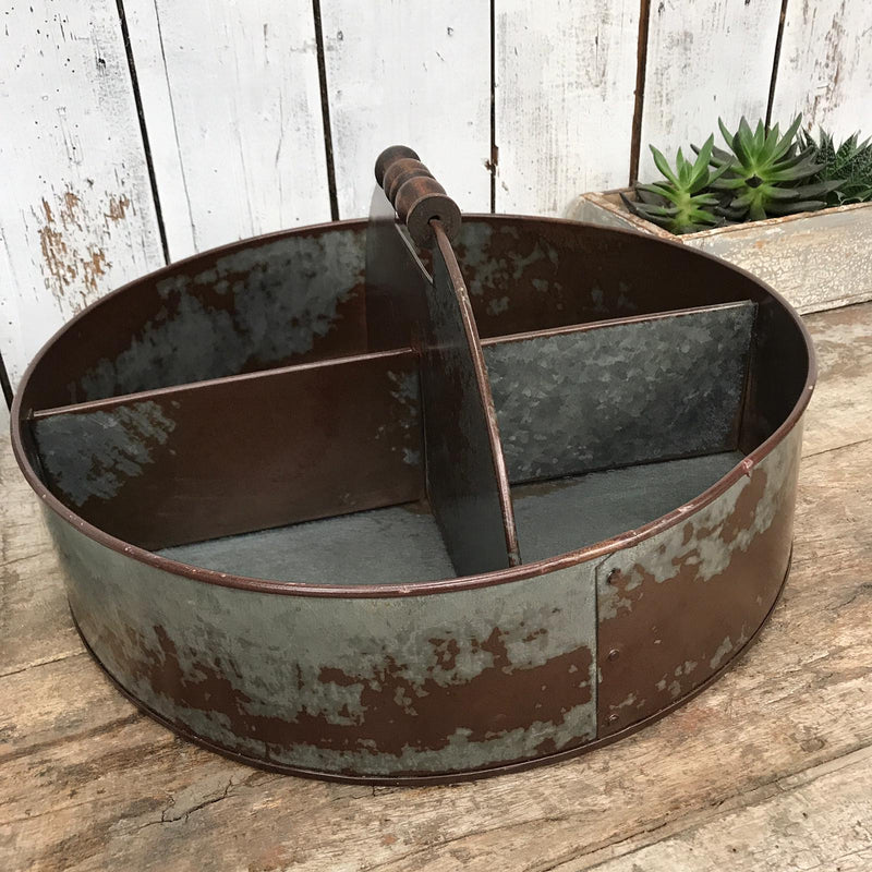 Recycled Metal Tray with Handle (ø44CM)