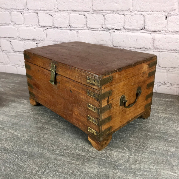 ANTIQUE ANGLO INDIAN CHEST DESK JEWELLERY BOX