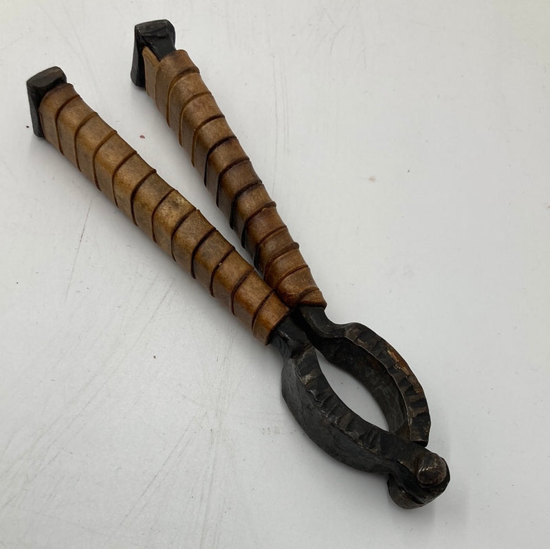 Antique Hand Forged Nutcracker with Leather bound grips