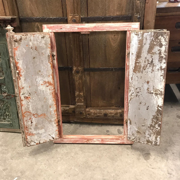 Old Indian window shutter | Red & green patina
