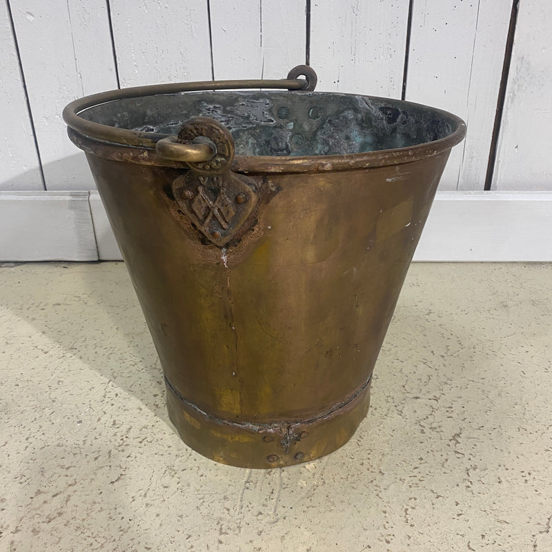 Vintage Brass Bucket | Ø33CM  H30CM • 3.1KG