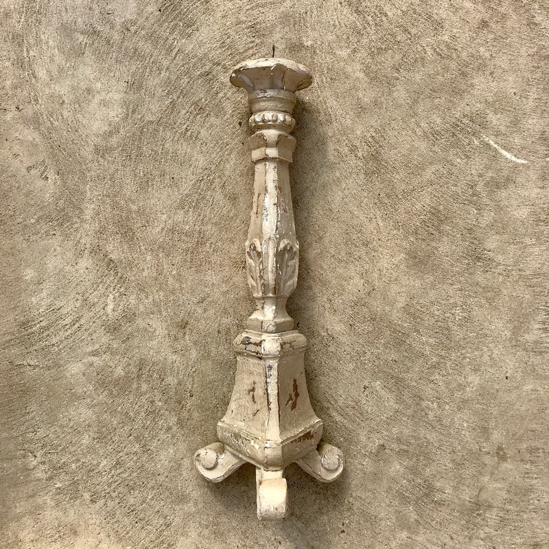 Vintage Grey Patina Candle Stick Holder (H53cm)