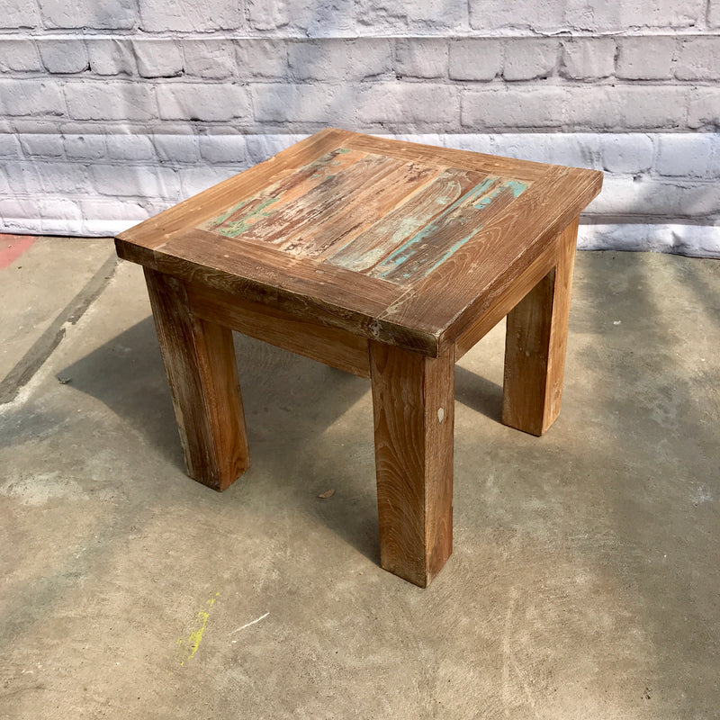 Reclaimed Indian Teak wood Side table (H40.5cm | W45cm)