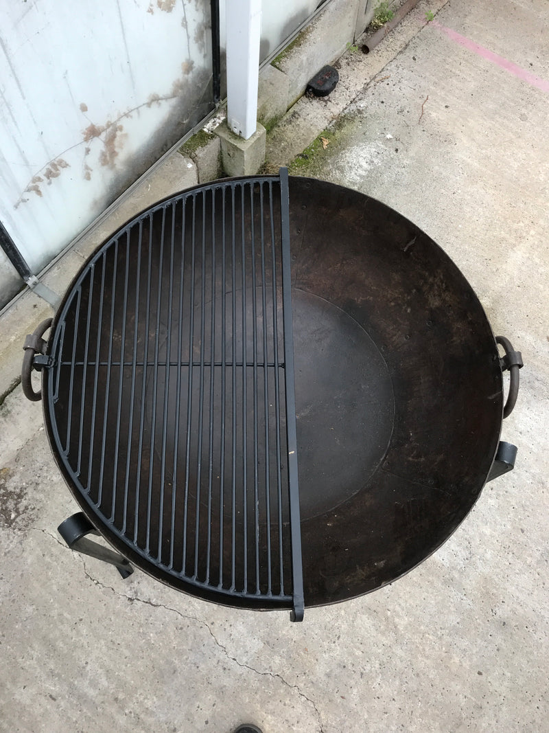 Ø82CM D26CM • Original Indian fire bowl, stand & grill