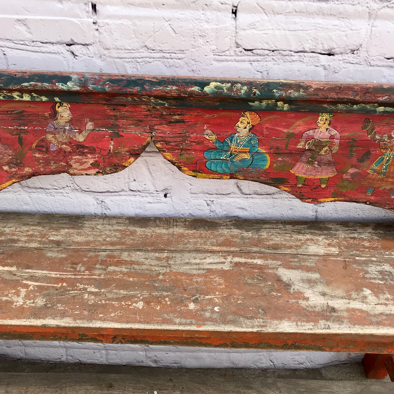 Indian hand painted architectural lintel