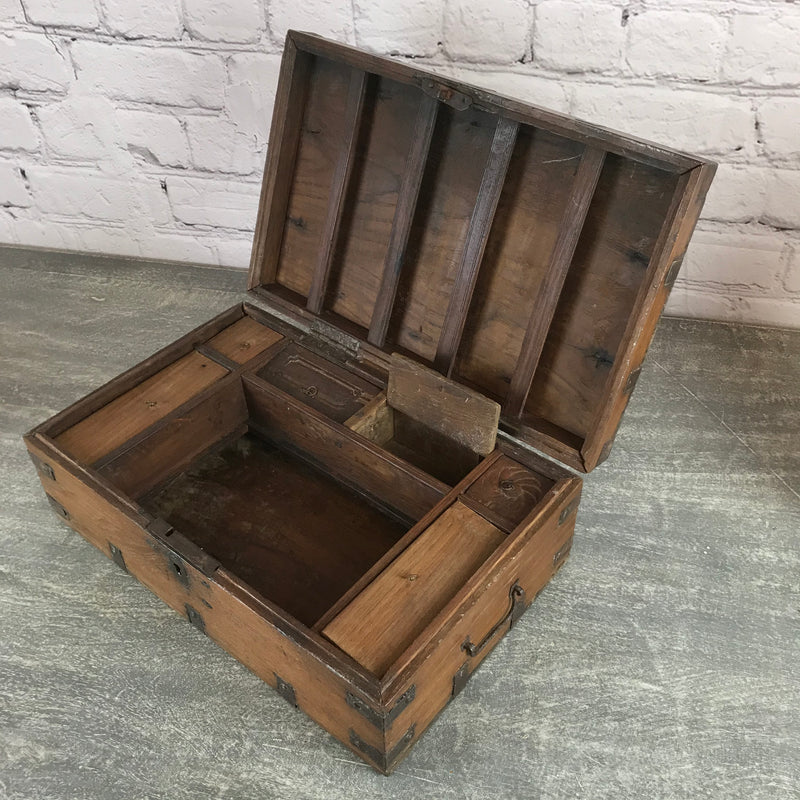 Decorative Indian teak box and ideal jewellery box