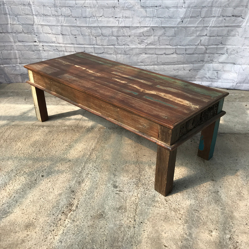 Reclaimed Indian teak wood coffee table  (L140cm | H49cm)