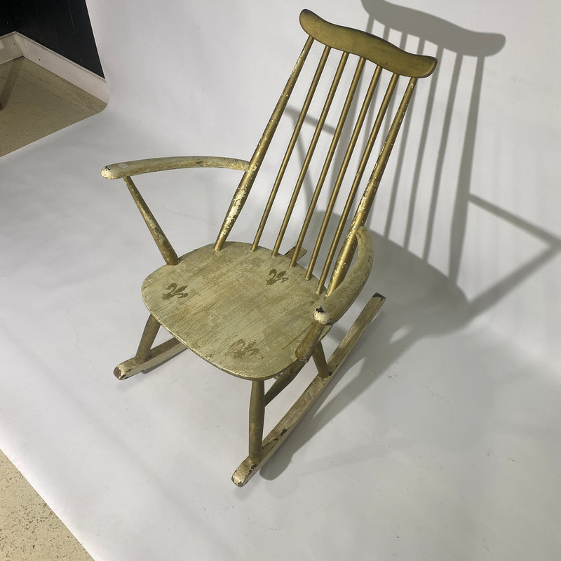Painted Mid Century Ercol Rocking Chair