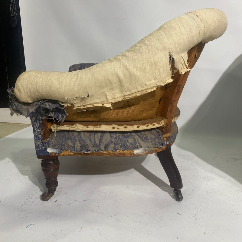 Pair of Edwardian Tub Armchairs For Re-Upholstery