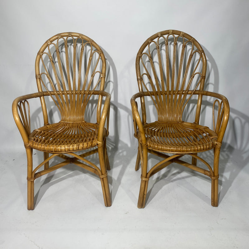 Pair of Bamboo Conservatory Armchairs