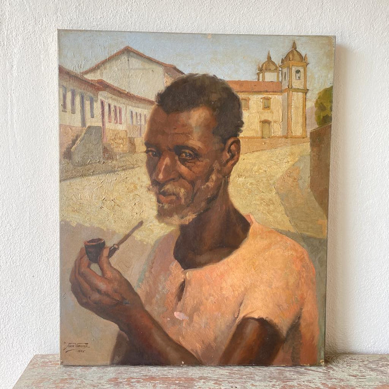 “Preto Velho” oil on canvas, Armando Vianna (1955)