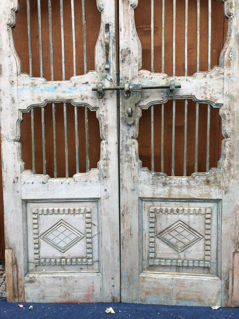 VINTAGE INDIAN JALI TEAK GATE GAUDI STYLE | H194cm W98.5cm